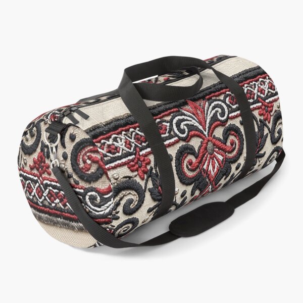 Item preview, Traditional Slavic Black and Red Folk Embroidery designed and sold by BrainCurves.