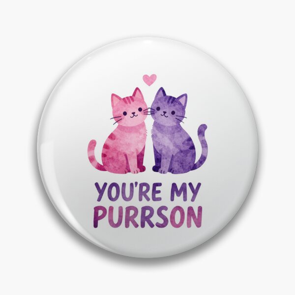 Item preview, You're My Purrson – Cute Romantic Cat Pun Watercolor Design designed and sold by LisTworzy.