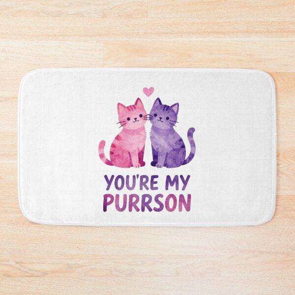 Item preview, You're My Purrson – Cute Romantic Cat Pun Watercolor Design designed and sold by LisTworzy.