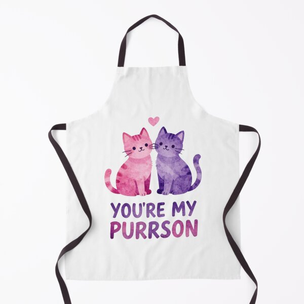 Item preview, You're My Purrson – Cute Romantic Cat Pun Watercolor Design designed and sold by LisTworzy.