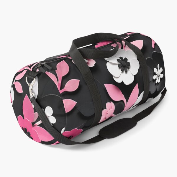 Item preview, Paper Cut Floral Pattern — Pink Black White Botanical Art designed and sold by Aureva Arts Shop.