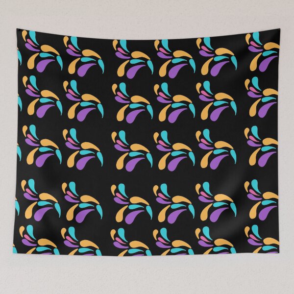 Item preview, Vibrant Retro Abstract Paisley Liquid Splash Pattern. designed and sold by ​Jyoti Digital Artist.