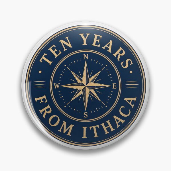 Item preview, Ten Years From Ithaca Odyssey Greek Mythology Compass Rose Vintage Journey Emblem designed and sold by The Junto Shop.