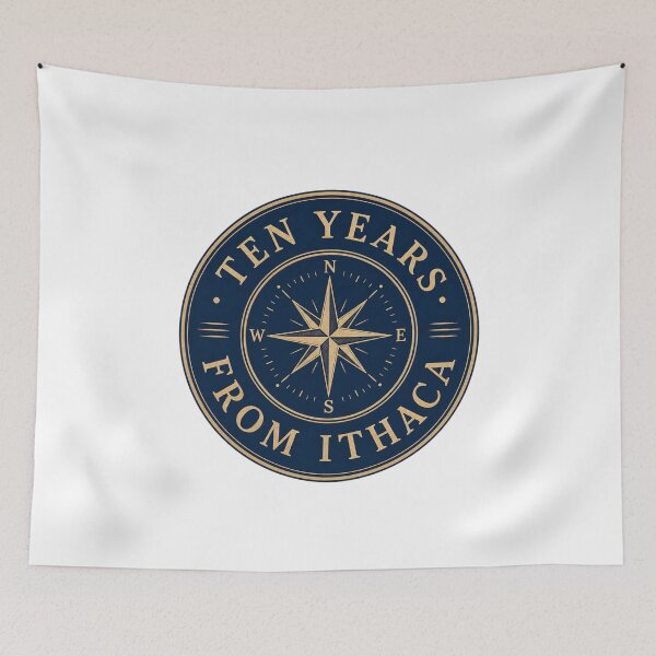 Item preview, Ten Years From Ithaca Odyssey Greek Mythology Compass Rose Vintage Journey Emblem designed and sold by The Junto Shop.