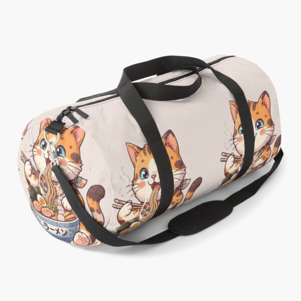 Item preview, Cute Cat Eating Japanese Ramen Bowl Illustration designed and sold by EchoPrint Co..