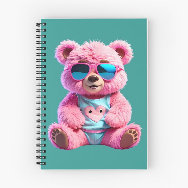 Item preview, Cool Hipster Pink Bear with Sunglasses Abstract Art designed and sold by CuteSlothWorld.
