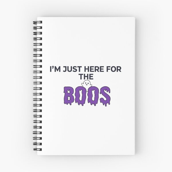 Item preview, I'm Just Here for the Boos | Funny Halloween Ghost Pun | Cute Spooky Quote designed and sold by MrDev.