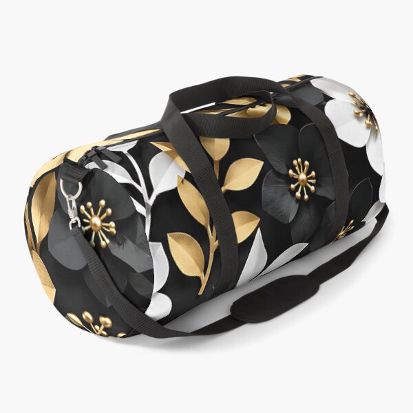 Item preview, Luxury Floral Pattern — Black Gold White Botanical Art designed and sold by Aureva Arts Shop.