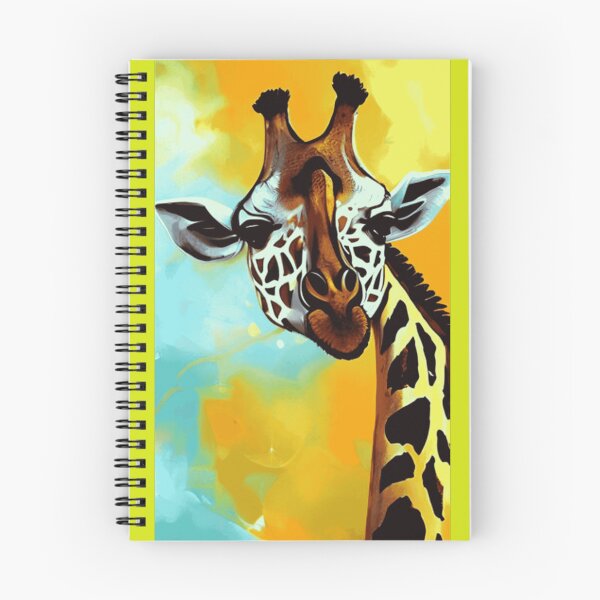 Item preview, Vibrant Oil Painted Giraffe Portrait designed and sold by HueStudioCo.