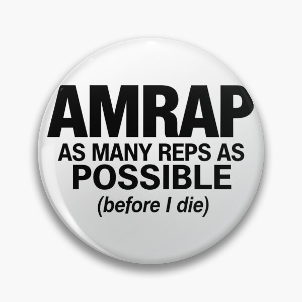 Item preview, AMRAP As Many Reps As Possible Funny Crossfit WOD Workout designed and sold by GallaresDesign.