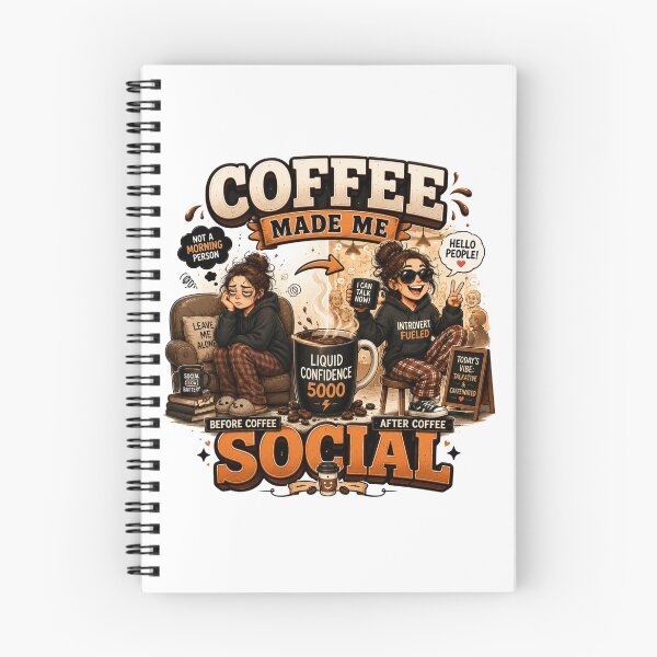 Item preview, Coffee Made Me Social Funny Coffee Quote designed and sold by pradeepvisuals.