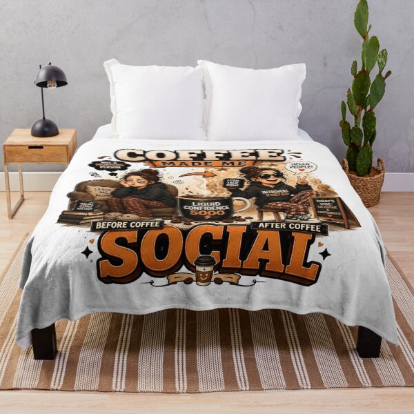 Item preview, Coffee Made Me Social Funny Coffee Quote designed and sold by pradeepvisuals.