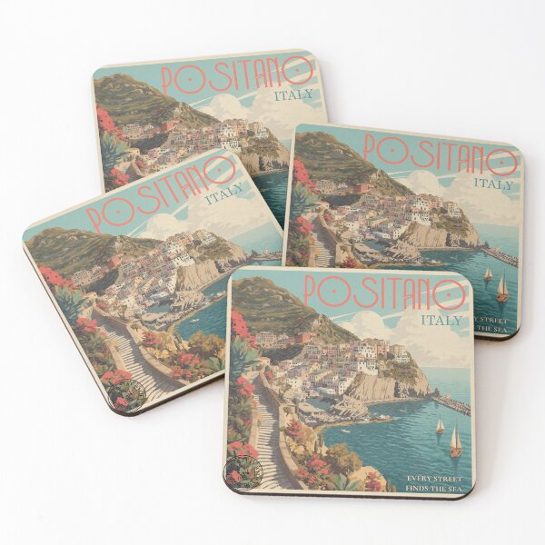 Item preview, Vintage Positano Italy Amalfi Coast Mid Century Poster designed and sold by KaBaRen.