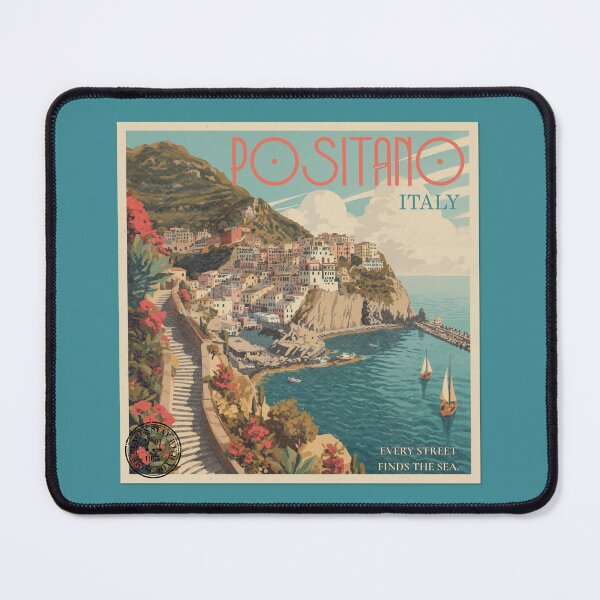 Item preview, Vintage Positano Italy Amalfi Coast Mid Century Poster designed and sold by KaBaRen.