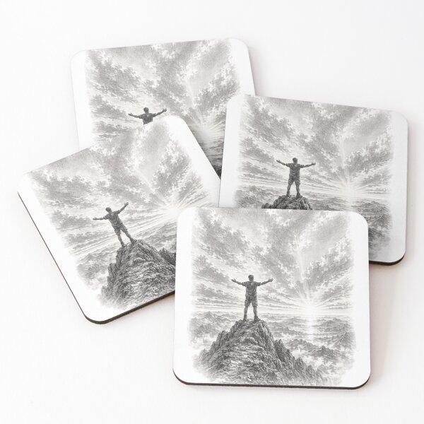 Item preview, Mountain Summit Pencil Sketch – Rise Above Yourself Inspiration designed and sold by CMA Design Studio.