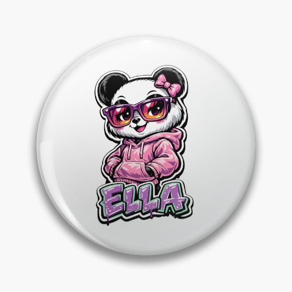 Item preview, Ella – Cute Panda Name Mascot  designed and sold by AlexLineArt.