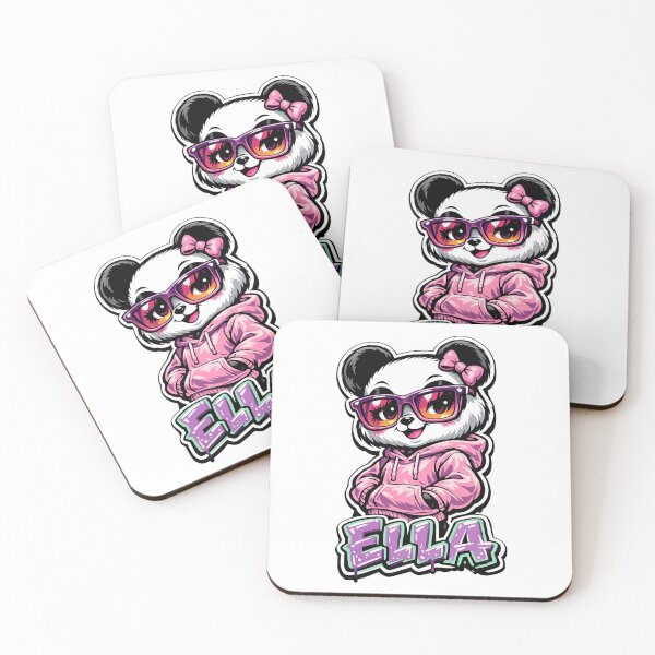 Item preview, Ella – Cute Panda Name Mascot  designed and sold by AlexLineArt.