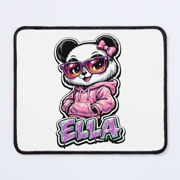Item preview, Ella – Cute Panda Name Mascot designed and sold by AlexLineArt.