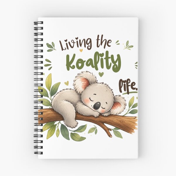 Item preview, Living the Koality Life | Cute Sleeping Koala Cartoon Sticker | Kawaii Australian Animal Gift designed and sold by CRAZZYDOODLES.