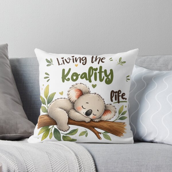 Item preview, Living the Koality Life | Cute Sleeping Koala Cartoon Sticker | Kawaii Australian Animal Gift designed and sold by CRAZZYDOODLES.