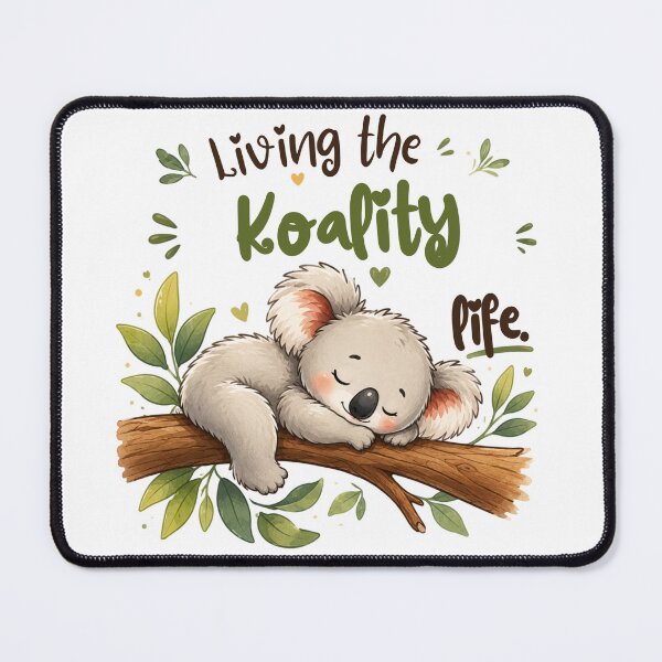 Item preview, Living the Koality Life | Cute Sleeping Koala Cartoon Sticker | Kawaii Australian Animal Gift designed and sold by CRAZZYDOODLES.