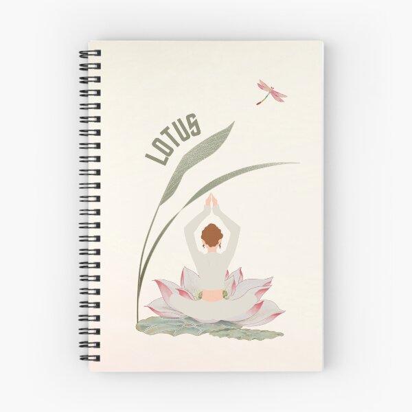Item preview, ​Minimalist Lotus Yoga Meditation Art with Dragonfly designed and sold by HBBS DESIGNS.