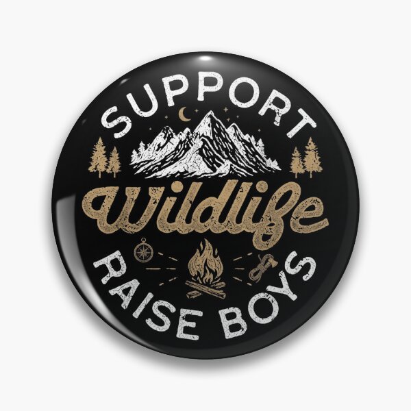 Item preview, Support Wildlife Raise Boys - Vintage Mountain Campfire designed and sold by Shopeon Designs.