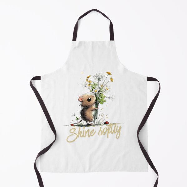 Item preview, Shine Softly Cute Mouse Floral Inspirational Quote designed and sold by CleanDecor.