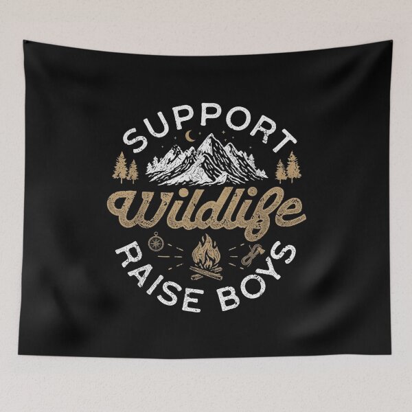 Item preview, Support Wildlife Raise Boys - Vintage Mountain Campfire designed and sold by Shopeon Designs.