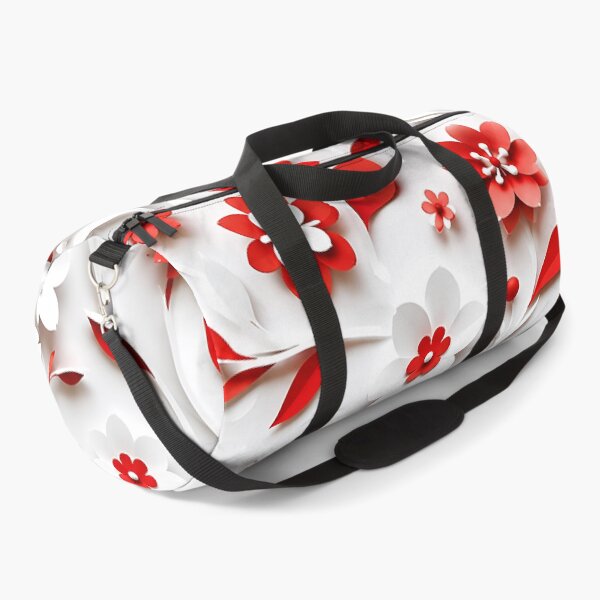 Item preview, Paper Cut Floral Pattern — Red and White Botanical Art designed and sold by Aureva Arts Shop.