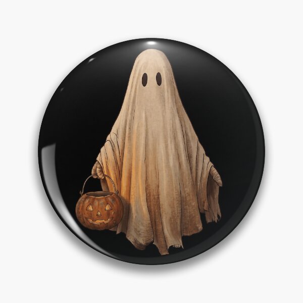 Item preview, Vintage Halloween Sheet Ghost with Jack-o'-Lantern designed and sold by Frog Level Treasures.