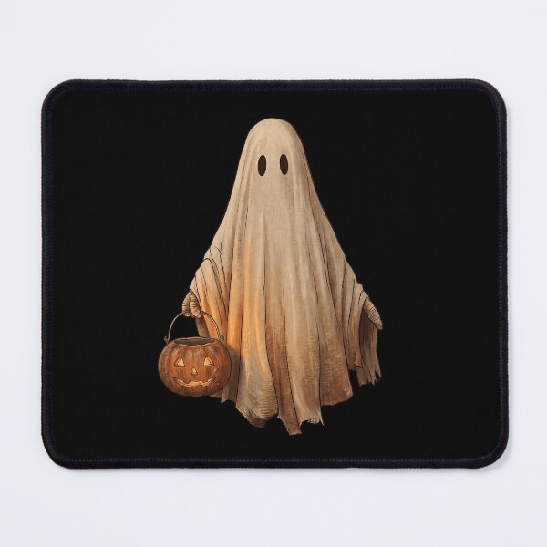 Item preview, Vintage Halloween Sheet Ghost with Jack-o'-Lantern designed and sold by Frog Level Treasures.