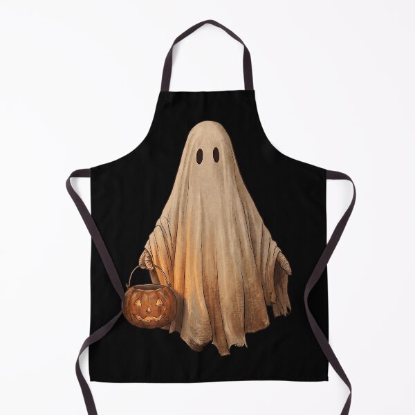 Item preview, Vintage Halloween Sheet Ghost with Jack-o'-Lantern designed and sold by Frog Level Treasures.