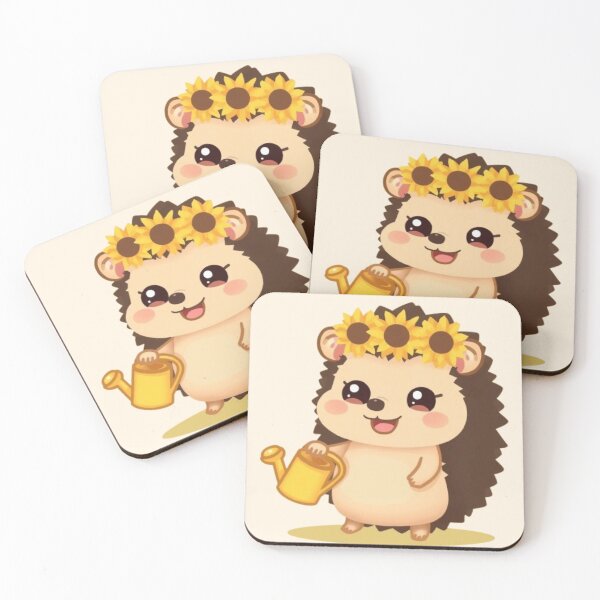 Item preview, Cute Sunflower Hedgehog Kawaii Sticker | Adorable Garden Animal Gift designed and sold by Stylestickers55.