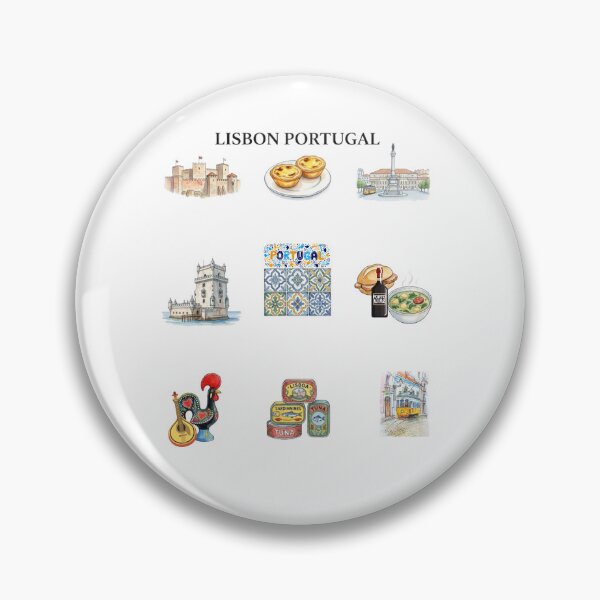 Item preview, Lisbon, Portugal: A Collection of Iconic Watercolor Illustrations designed and sold by VibranPalette.
