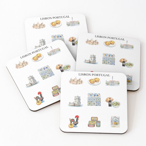 Item preview, Lisbon, Portugal: A Collection of Iconic Watercolor Illustrations designed and sold by VibranPalette.