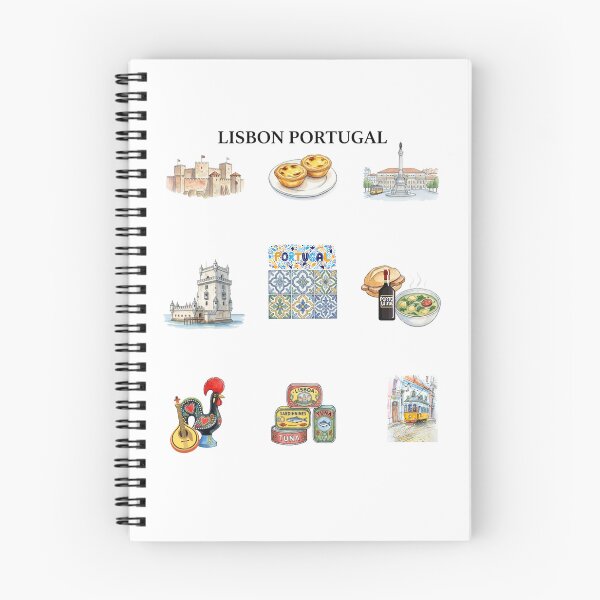 Item preview, Lisbon, Portugal: A Collection of Iconic Watercolor Illustrations designed and sold by VibranPalette.