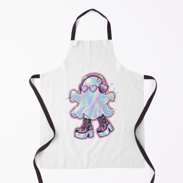 Item preview, Holographic Kawaii Ghost | Retro Y2K Halloween Aesthetic | Cute Spooky Vaporwave designed and sold by MrDev.