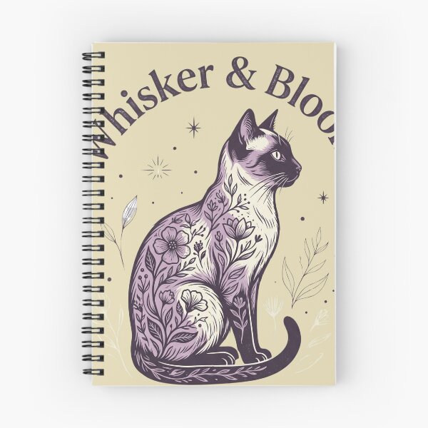 Item preview, Whisker & Bloom Floral Siamese Cat Art designed and sold by Retro Rascals Co..