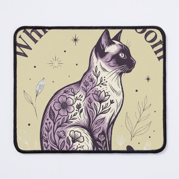 Item preview, Whisker & Bloom Floral Siamese Cat Art designed and sold by Retro Rascals Co..