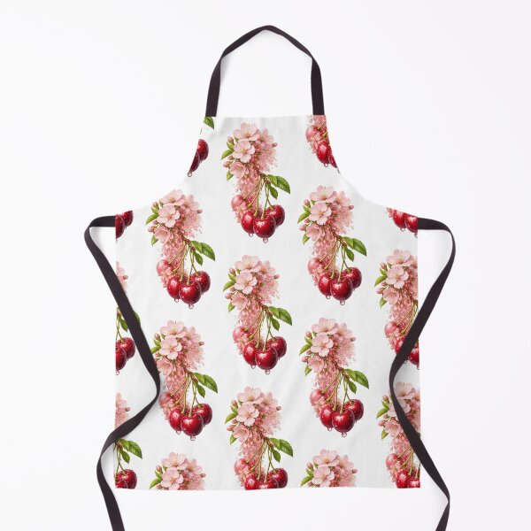 Item preview, Cherry blossoms and ripe cherries cluster designed and sold by Side Quest Co..