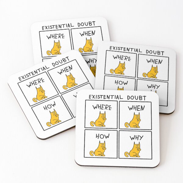 Item preview, Cat Doubt - Existential Doubt Funny Cat Meme designed and sold by brucebrazil.