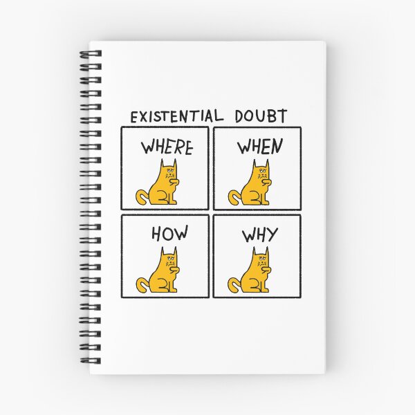 Item preview, Cat Doubt - Existential Doubt Funny Cat Meme designed and sold by brucebrazil.