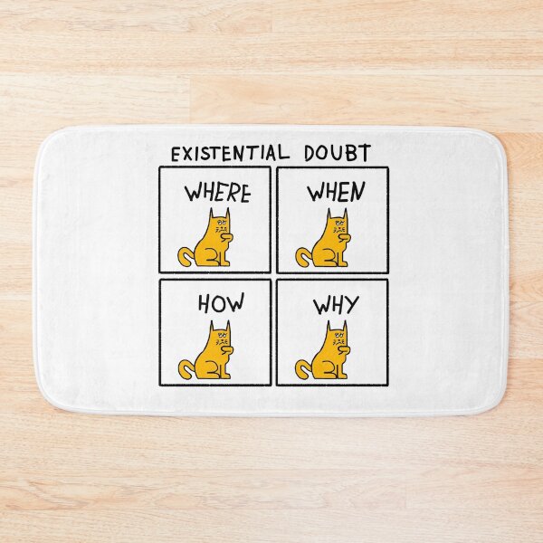 Item preview, Cat Doubt - Existential Doubt Funny Cat Meme designed and sold by brucebrazil.