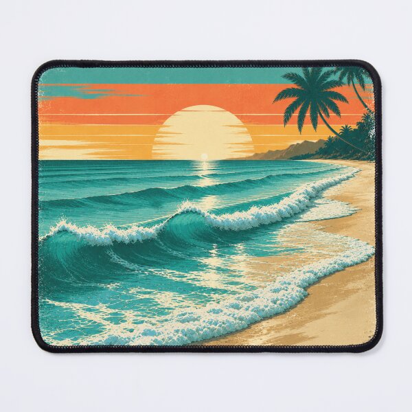 Item preview, Vintage Tropical Beach Sunset designed and sold by ByMorad.