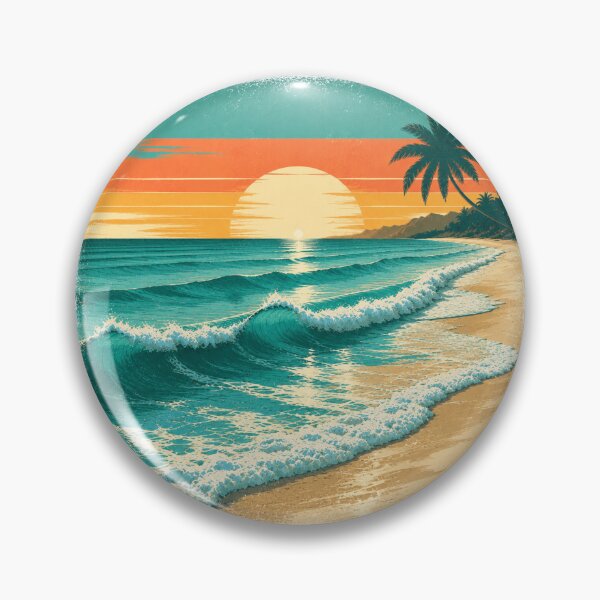 Item preview, Vintage Tropical Beach Sunset designed and sold by ByMorad.