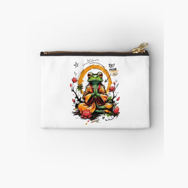 Item preview, Zen Mode On Meditating Frog Monk – Peaceful Hand-Drawn Art designed and sold by RamyGallery.