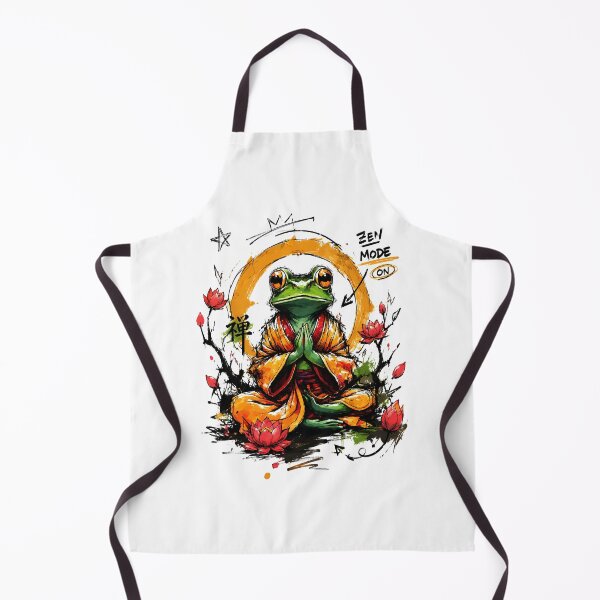 Item preview, Zen Mode On Meditating Frog Monk – Peaceful Hand-Drawn Art designed and sold by RamyGallery.