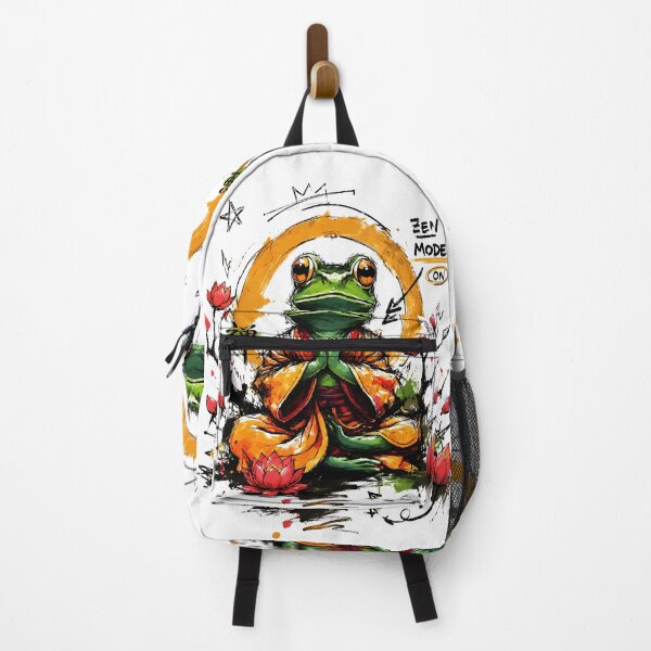 Item preview, Zen Mode On Meditating Frog Monk – Peaceful Hand-Drawn Art designed and sold by RamyGallery.