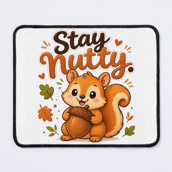 Item preview, Stay Nutty | Cute Squirrel Holding Acorn Cartoon Sticker | Kawaii Woodland Animal Gift designed and sold by CRAZZYDOODLES.